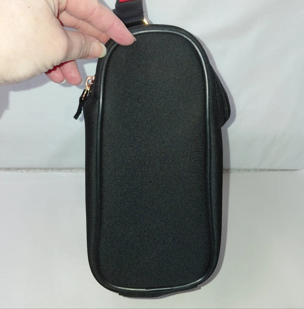 Storksak London Scuba Black Rose Gold‎ Insulated Bottle Food Bag